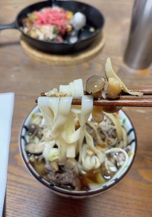あったかキノコきしめん-レシピのメイン写真