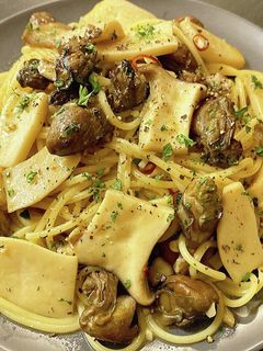 業務スーパー缶詰使用!牡蠣のオイルパスタ-レシピのメイン写真