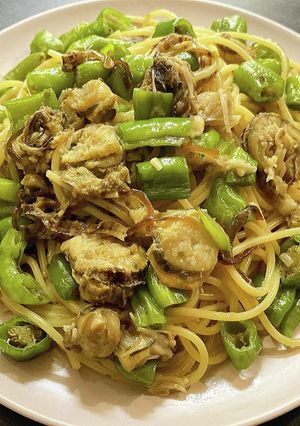 業務スーパー缶詰使用！ホタテの和風パスタ-レシピのメイン写真