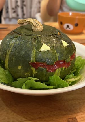 肉詰め カボチャ　ジャックオランタン-レシピのメイン写真