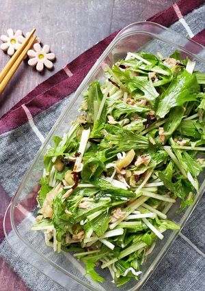 水菜とじゃこの塩こん中華サラダ-レシピのメイン写真