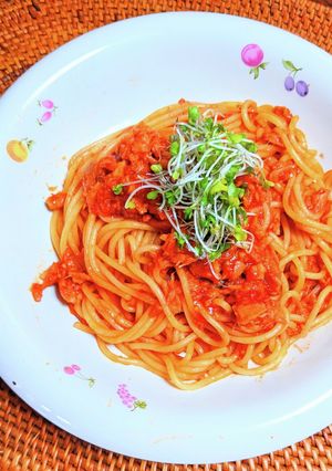 ツナケチャスパゲッティ-レシピのメイン写真
