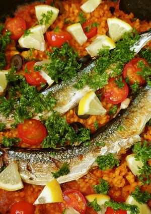 ♡トマトカレー味の秋刀魚パエリア♡-レシピのメイン写真