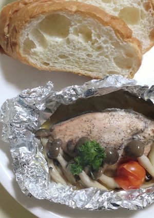 鮭のガーリックバターホイル焼き-レシピのメイン写真