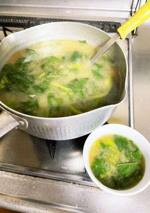 #ほっこり味噌汁　小松菜で-レシピのメイン写真