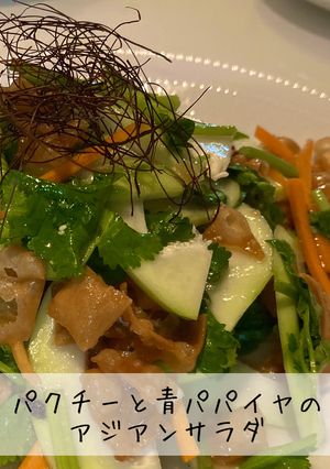 パクチーと青パパイヤのアジアンサラダ-レシピのメイン写真