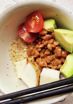 アボカド、山芋、トマト納豆オートミール！-レシピのメイン写真