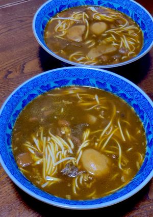 レトルトカレー使用、カレーうどん-レシピのメイン写真