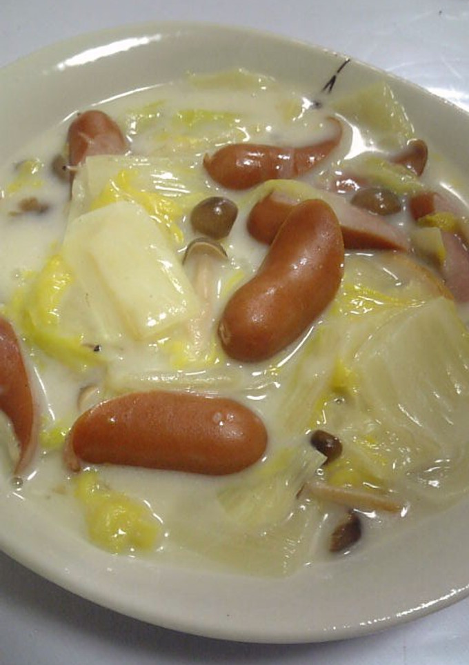 白菜と✿ウインナーの✿中華風✿ミルク煮-レシピのメイン写真