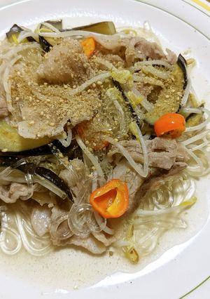 豚バラ肉と春雨の中華風炒め-レシピのメイン写真