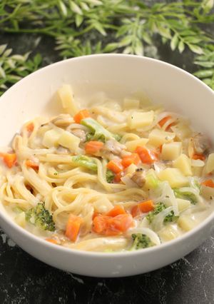 再現！クラムチャウダースープパスタ-レシピのメイン写真