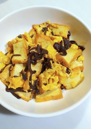 キクラゲと厚揚げの中華風卵炒め-レシピのメイン写真