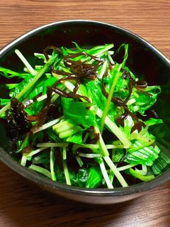 水菜と塩昆布の和え物-レシピのメイン写真