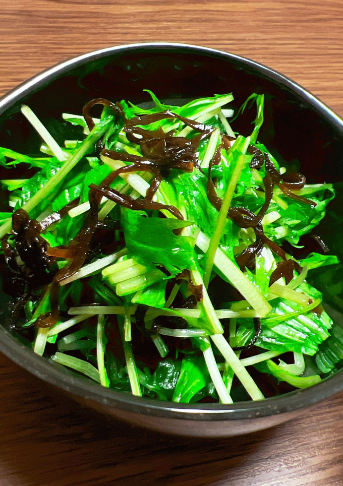 水菜と塩昆布の和え物-レシピのメイン写真