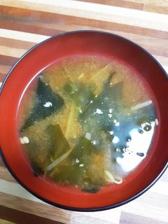 もやしとワカメの味噌汁-レシピのメイン写真