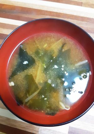 もやしとワカメの味噌汁-レシピのメイン写真