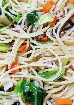 ひき肉でZEPPIN！蕪人参パスタ-レシピのメイン写真
