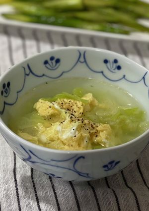簡単♡キャベツと卵の中華スープ-レシピのメイン写真