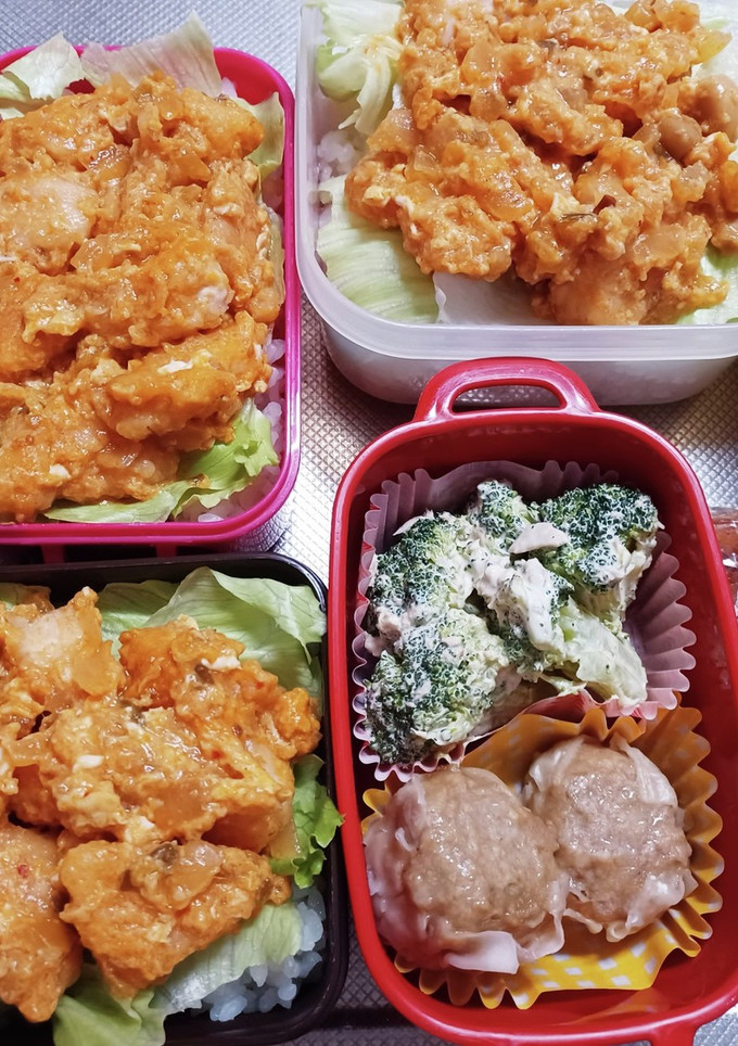 高校生息子、旦那、娘弁当(10/19)-レシピのメイン写真