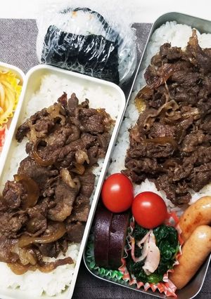 牛どん弁当(10.19)-レシピのメイン写真