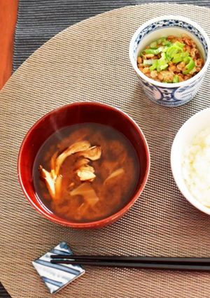 秋に良き◎焼き舞茸のほっこり味噌汁-レシピのメイン写真