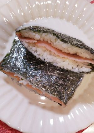 ハムおにぎりサンド-レシピのメイン写真