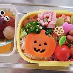 รูปของ ハロウィーン キャラ弁かぼちゃおばけ