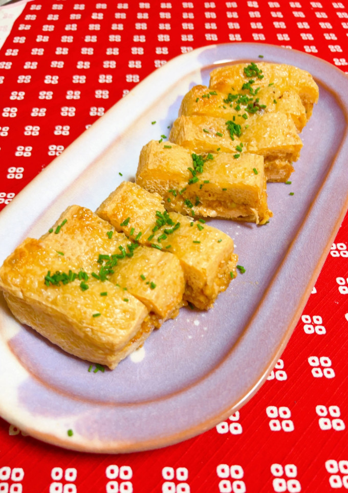 栃尾の油揚げ味噌挟み焼き-レシピのメイン写真