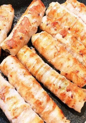 ご飯もりもり♪ちくわ豚バラコロコロ巻-レシピのメイン写真