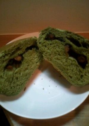 ノンバターで☆抹茶黒豆ブリオッシュ-レシピのメイン写真