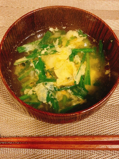 ごま油香る♪ニラ卵ほっこり味噌汁-レシピのメイン写真