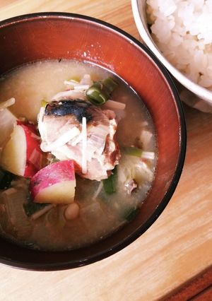 栄養満点！鯖缶のほっこり味噌汁-レシピのメイン写真