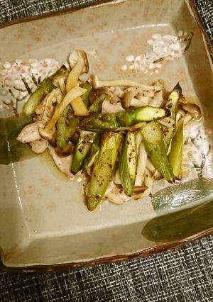鶏アスパラしめじ焼き-レシピのメイン写真