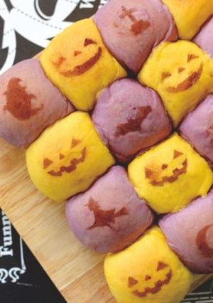 ハロウィン2色ちぎりパン-レシピのメイン写真