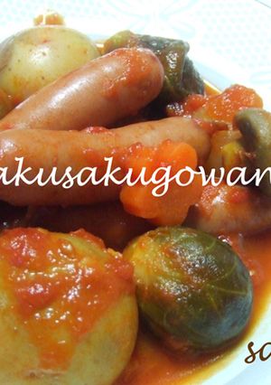 ウィンナーとごろごろ野菜のトマト煮-レシピのメイン写真