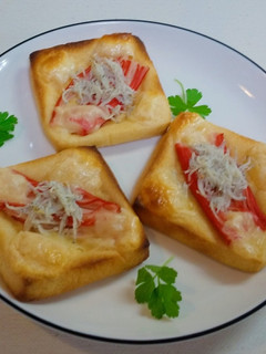 節約*薄揚げカニかまチーズトースター焼き-レシピのメイン写真