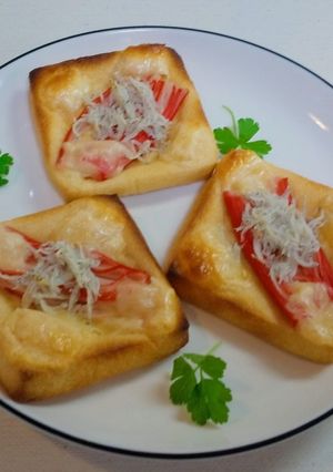 節約＊薄揚げカニかまチーズトースター焼き-レシピのメイン写真