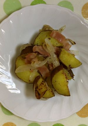 さつま芋でベーコンポテト（カレー風味）-レシピのメイン写真