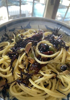 オリーブとひじきのパスタ-レシピのメイン写真