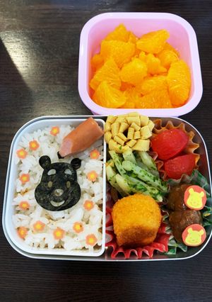 プーさん落書き風キャラ弁☆幼稚園用☆2歳-レシピのメイン写真