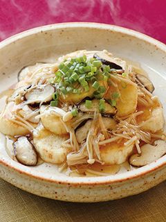 うどんだし┃揚げ出し長芋のきのこあんかけ-レシピのメイン写真