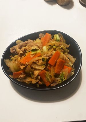 豚肉の味噌野菜炒め〜ご飯もりもり〜-レシピのメイン写真
