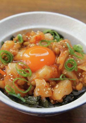 納豆とホタテのユッケ丼-レシピのメイン写真