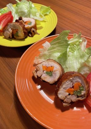 鶏もも肉の簡単チキンロール-レシピのメイン写真