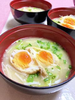 卵巾着の味噌汁-レシピのメイン写真