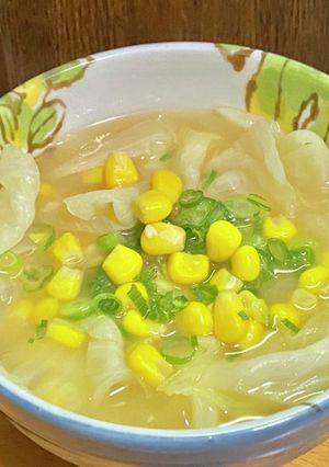 キャベツとスイートコーンの味噌汁-レシピのメイン写真