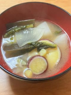 さつまいもとカブの味噌汁-レシピのメイン写真