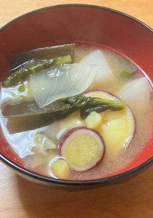 さつまいもとカブの味噌汁-レシピのメイン写真