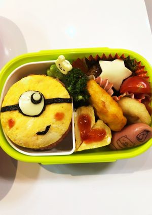 簡単キャラ弁！ミニオン弁当-レシピのメイン写真
