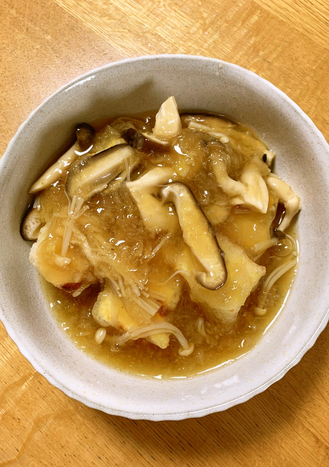 揚げ出し豆腐：きのことおろし生姜あんかけ-レシピのメイン写真